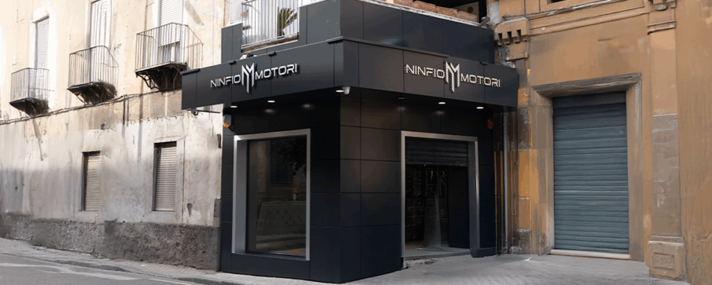 La declinazione perfetta per la tua brand identity: il nuovo store di Ninfio Motori