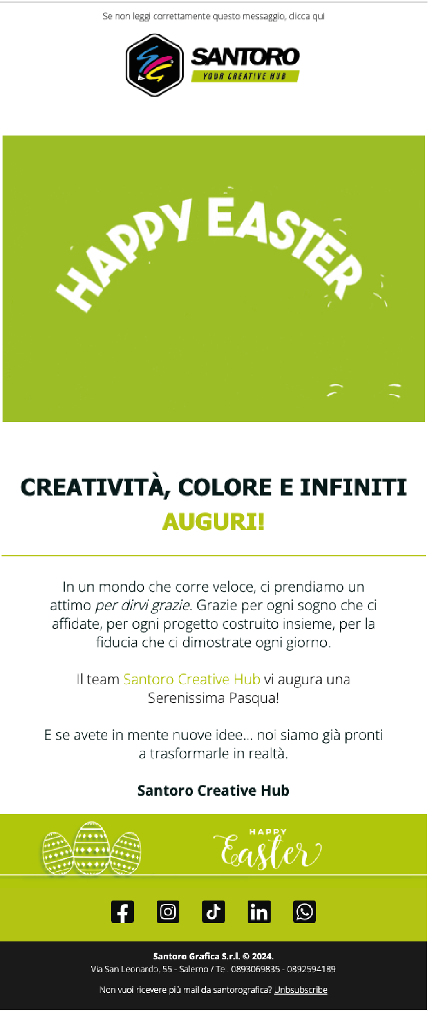 Newsletter email marketing: come creare una newsletter aziendale 2 esempio newsletter paqua 02